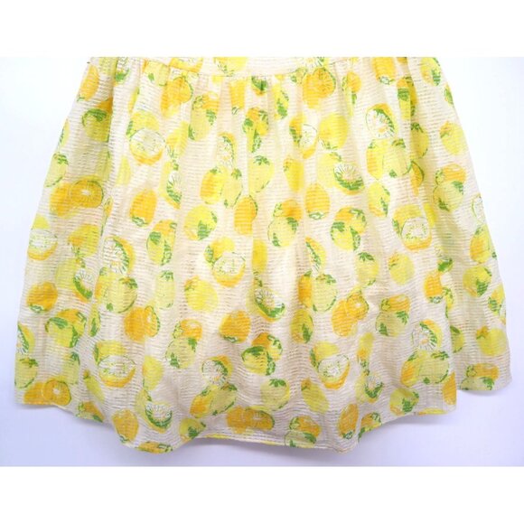 Ann Taylor Petite Lemon Sundress Size 10P Strap Babydoll Fabric Lined Summer - Picture 4 of 9